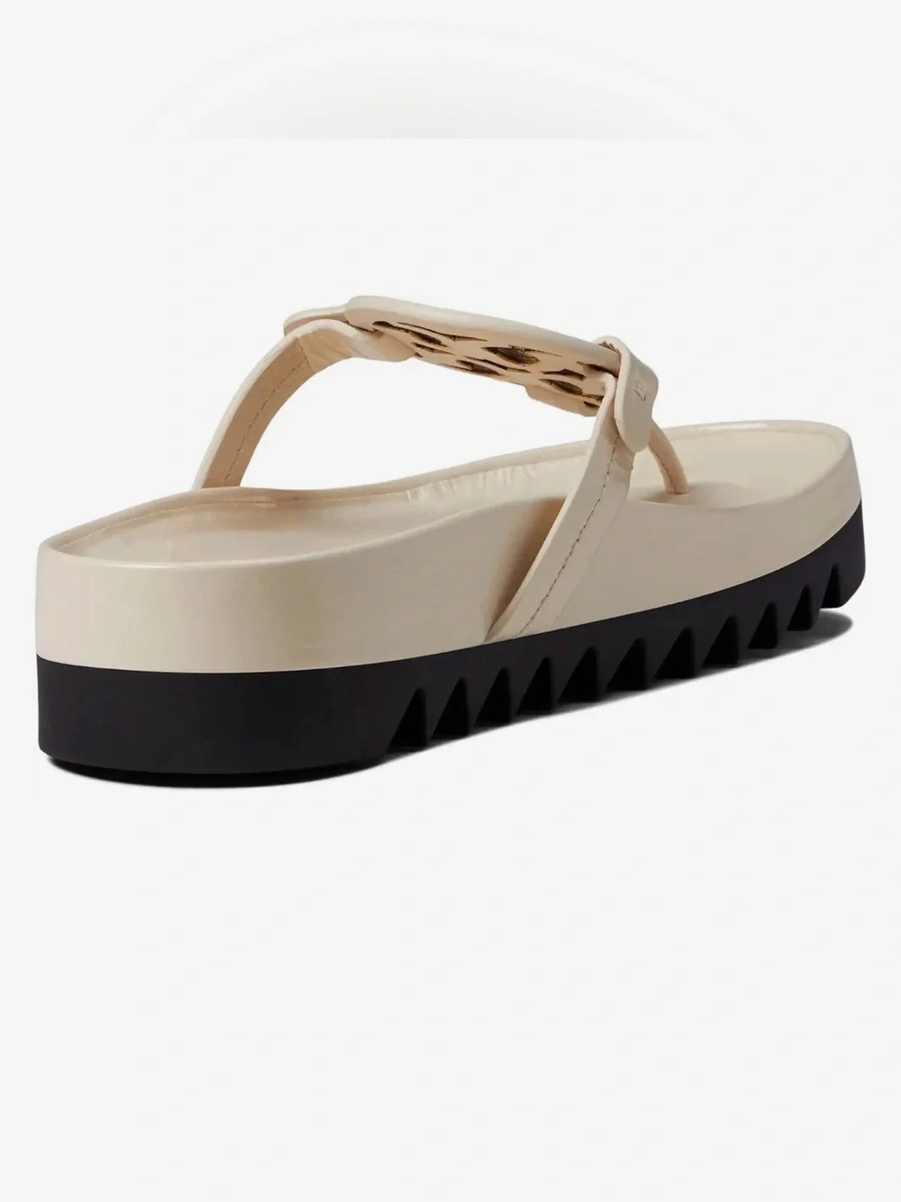 Tory Burch Miller Cloud Lug Sandal In Cream. Size 11